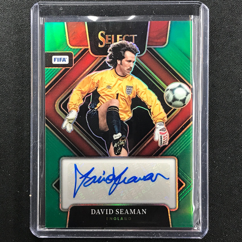 2022-23 Select Fifa David Seaman Signatures Auto Green Prizm 5/5