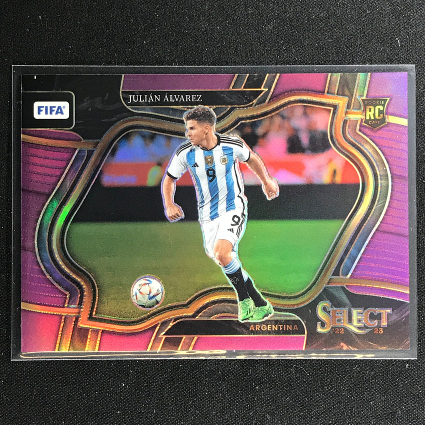 2022-23 Select Fifa Julian Alvarez Field Level Rookie Purple 22/75 No 202