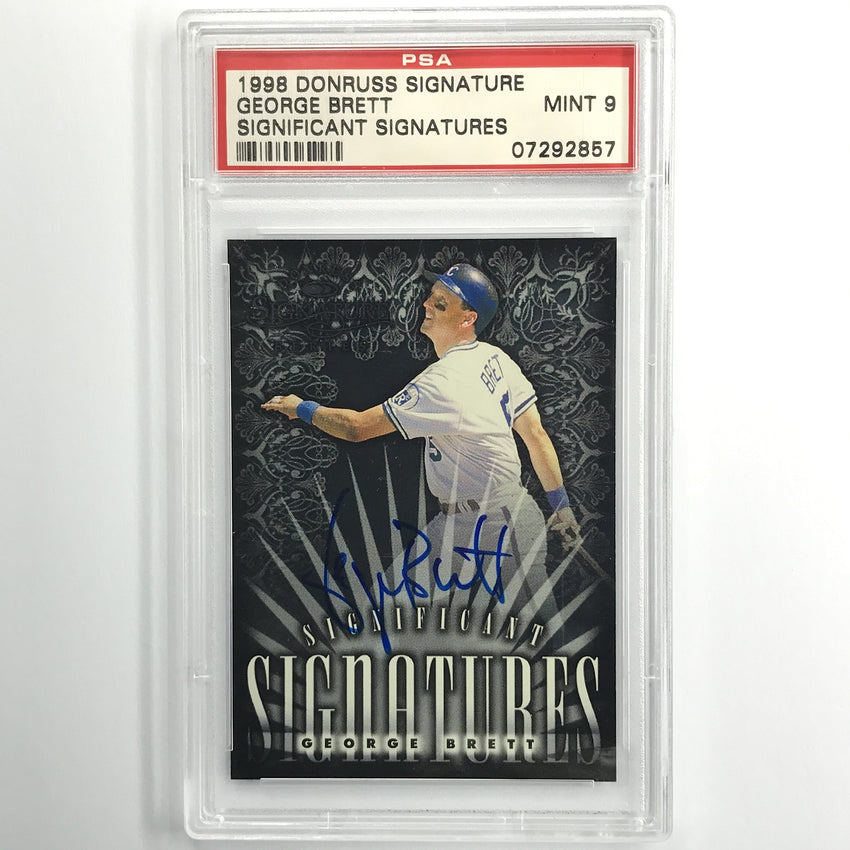 1998 Donruss Signature George Brett Significant Signatures Auto 891/2000 PSA 9