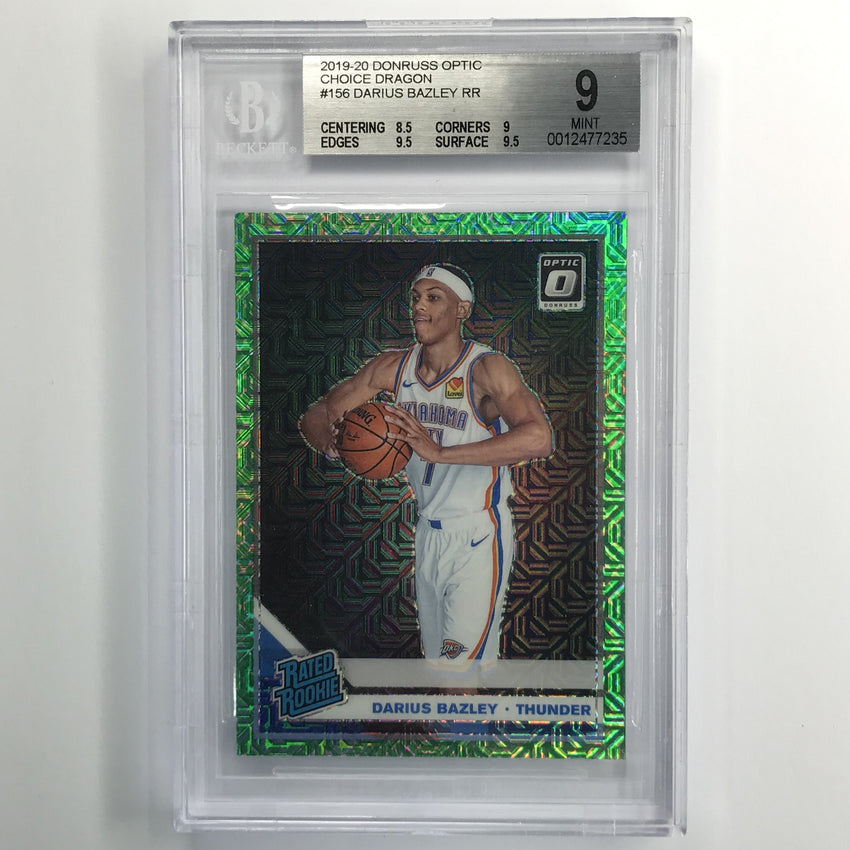 2019-20 Donruss Optic Darius Bazley Rated Rookie Choice Dragon No 156 BGS 9 235