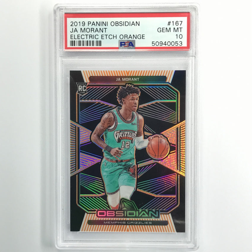 2019-20 Obsidian Ja Morant Rookie Electric Orange 24/50 PSA 10