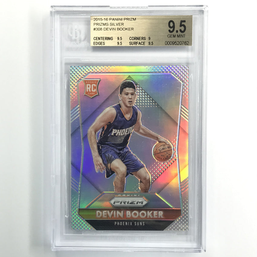 2015-16 Prizm Devin Booker Rookie Prizm Silver No 308 BGS 9.5 762