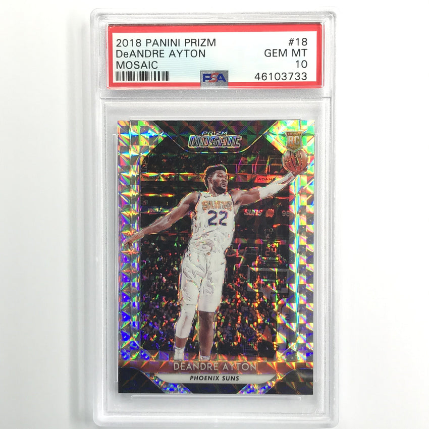 2018-19 Prizm Deandre Ayton Mosaic Rookie Silver No 18 PSA 10 733