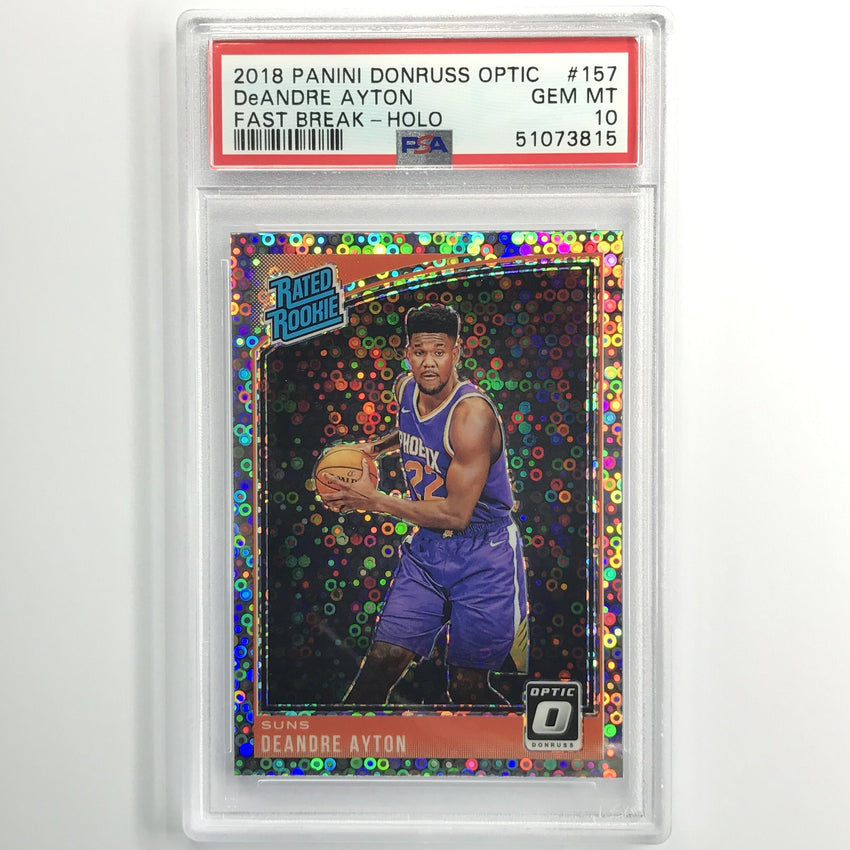 2018-19 Donruss Optic Deandre Ayton Rated Rookie Fast Break No 157 PSA 10 815