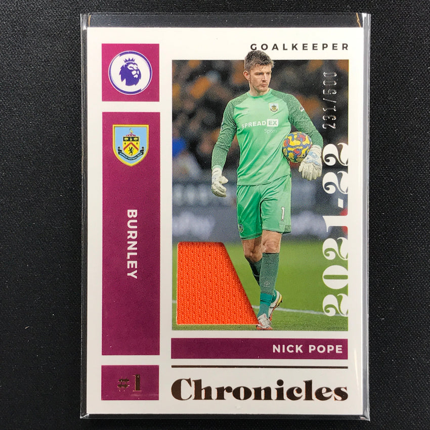 2021-22 Chronicles Epl Nick Pope Chronicles Base Set Bronze Jersey 231/500