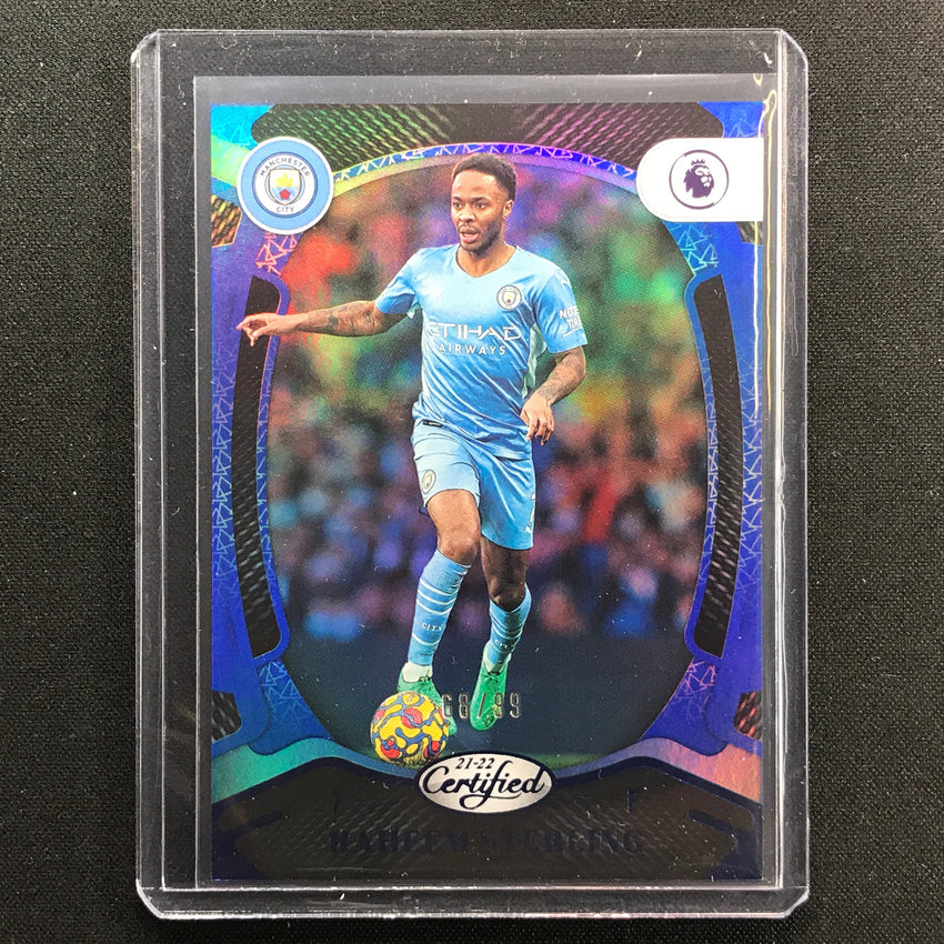 2021-22 Chronicles Epl Raheem Sterling Certified Blue 68/99