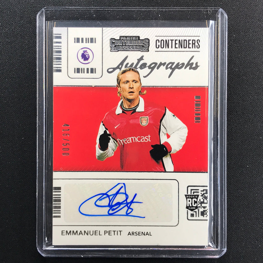2021-22 Chronicles Epl Emmanuel Petit Contenders Auto 416/500