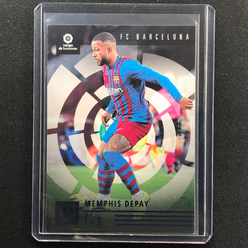 2021-22 Chronicles La Liga Memphis Depay Panini Base Set Blue 20/99
