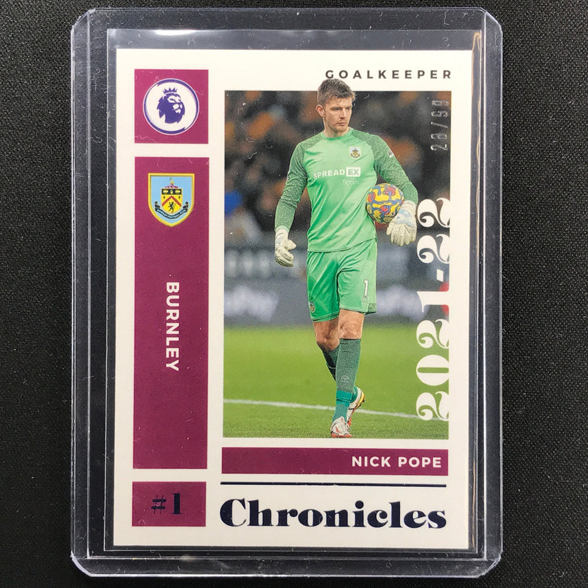 2021-22 Chronicles Epl Nick Pope Chronicles Base Set Blue 28/99