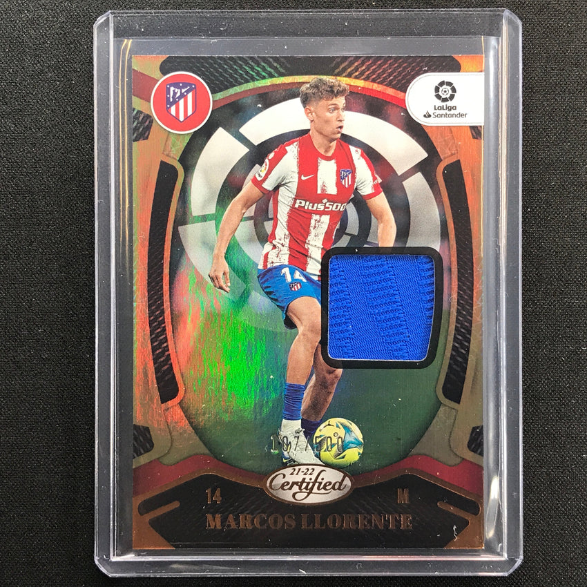 2021-22 Chronicles La Liga Marcos Llorente Certified Bronze Jersey 107/500