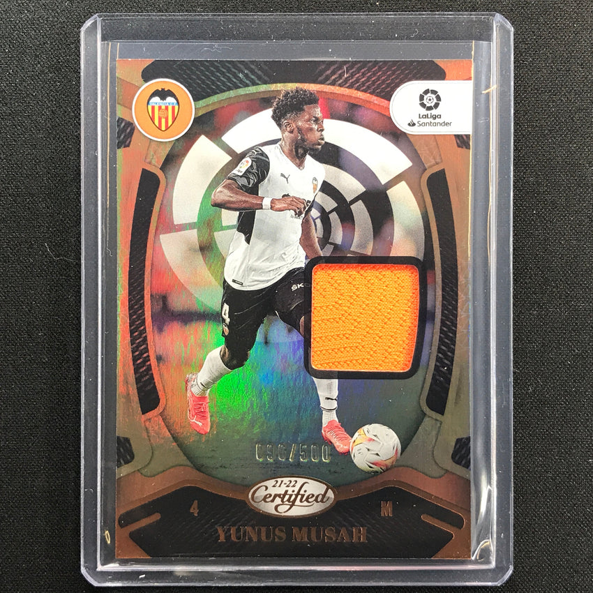 2021-22 Chronicles La Liga Yunus Musah Certified Bronze Jersey 90/500