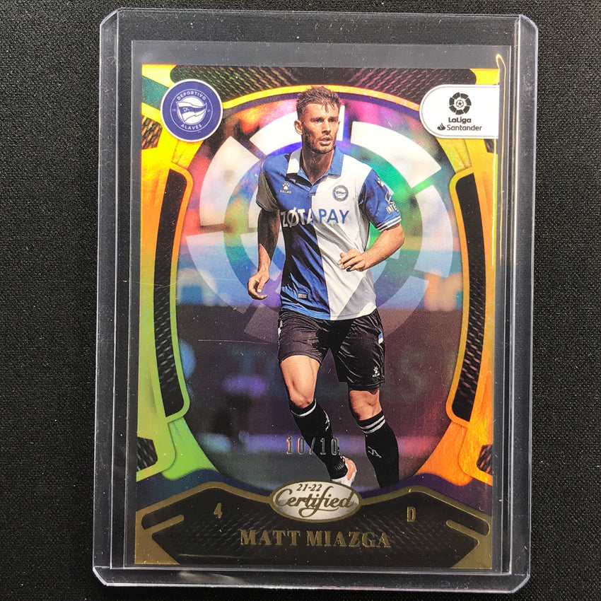 2021-22 Chronicles La Liga Matt Miazga Certified Gold 10/10
