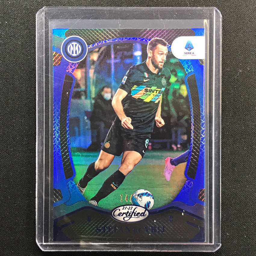 2021-22 Chronicles Serie A Stefan De Vrij Certified Blue 14/99