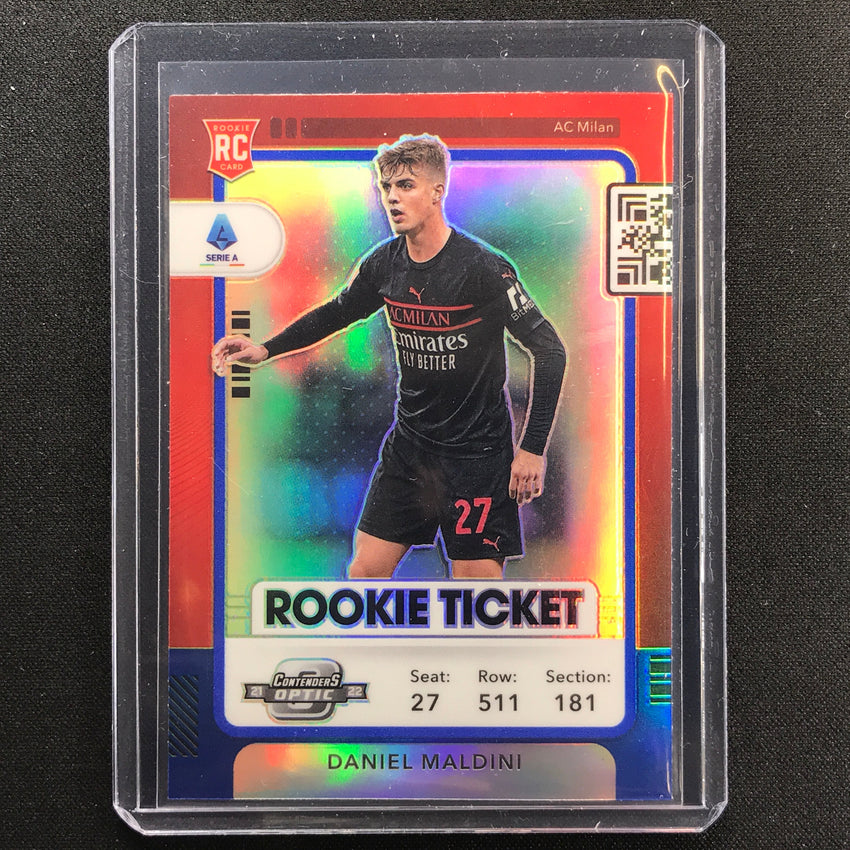 2021-22 Chronicles Serie A Daniel Maldini Contenders Optic Rookie Blue No 293