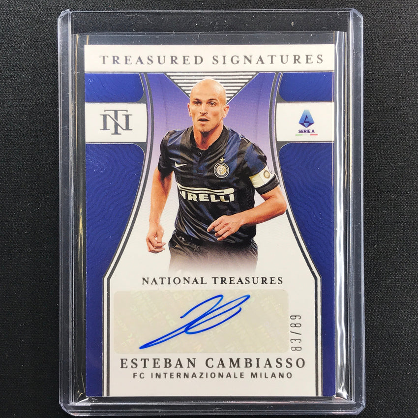 2021-22 Chronicles Serie A Esteban Cambiasso National Treasures Auto 83/89