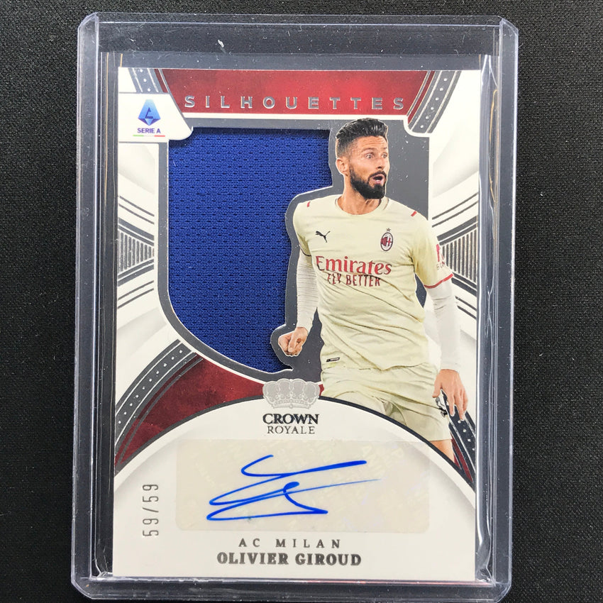 2021-22 Chronicles Serie A Olivier Giroud Crown Royale Jersey Auto 59/59