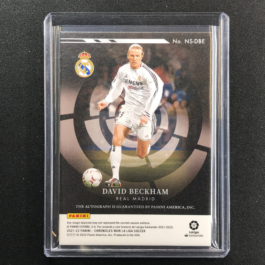 2021-22 Chronicles La Liga David Beckham Noir Spotlight Signatures Auto 26/99