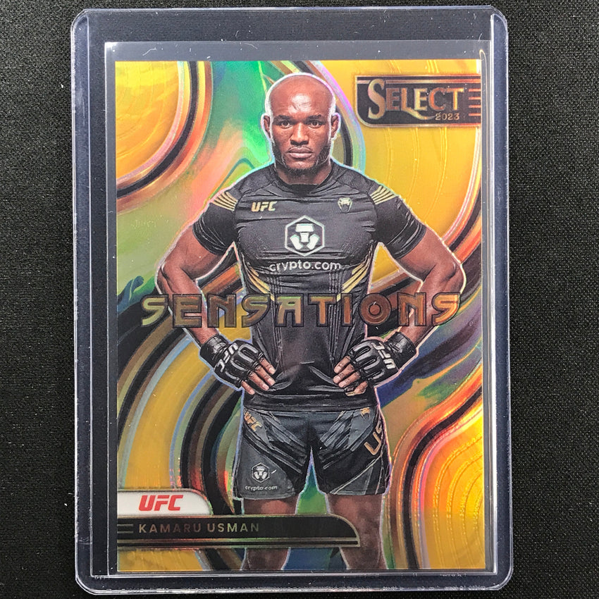 2023 Select Ufc Kamaru Usman Sensations Gold Prizm 9/10
