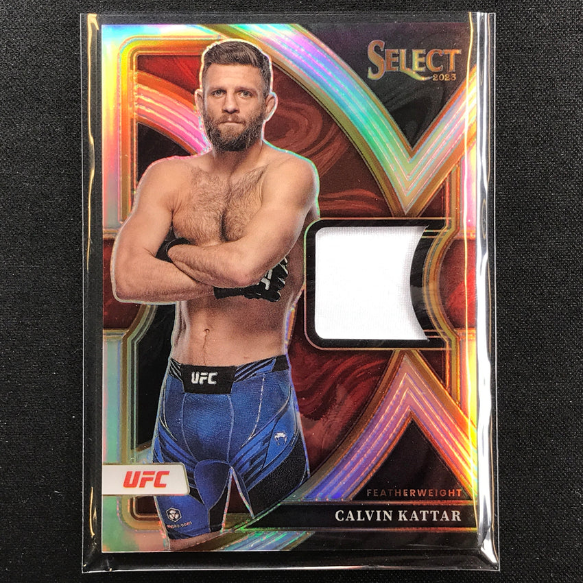 2023 Select UFC CALVIN KATTAR Selective Swatches Relic Silver Prizm #CKT