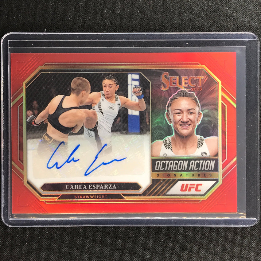 2023 Select Ufc Carla Esparza Octagon Action Signatures Auto Red 25/99