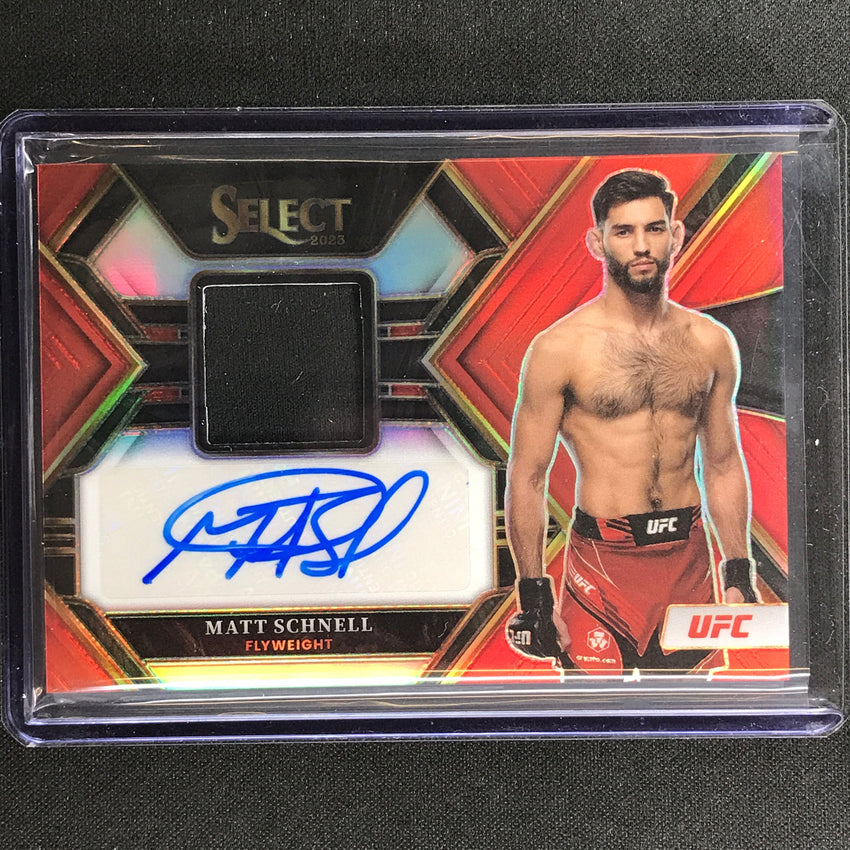 2023 Select Ufc Matt Schnell Autographed Memorabilia Relic Auto Red 22/49