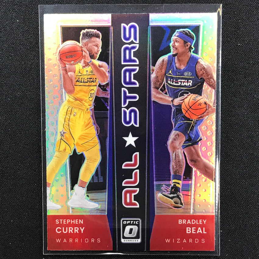 2021-22 Donruss Optic STEPHEN CURRY BRADLEY BEAL All-Stars Gold Holo Silver #2