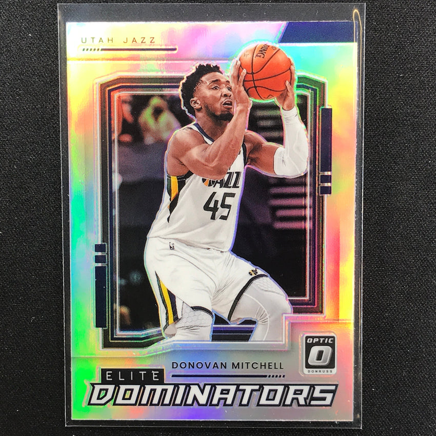2021-22 Donruss Optic Donovan Mitchell Elite Dominators Holo Silver No 13