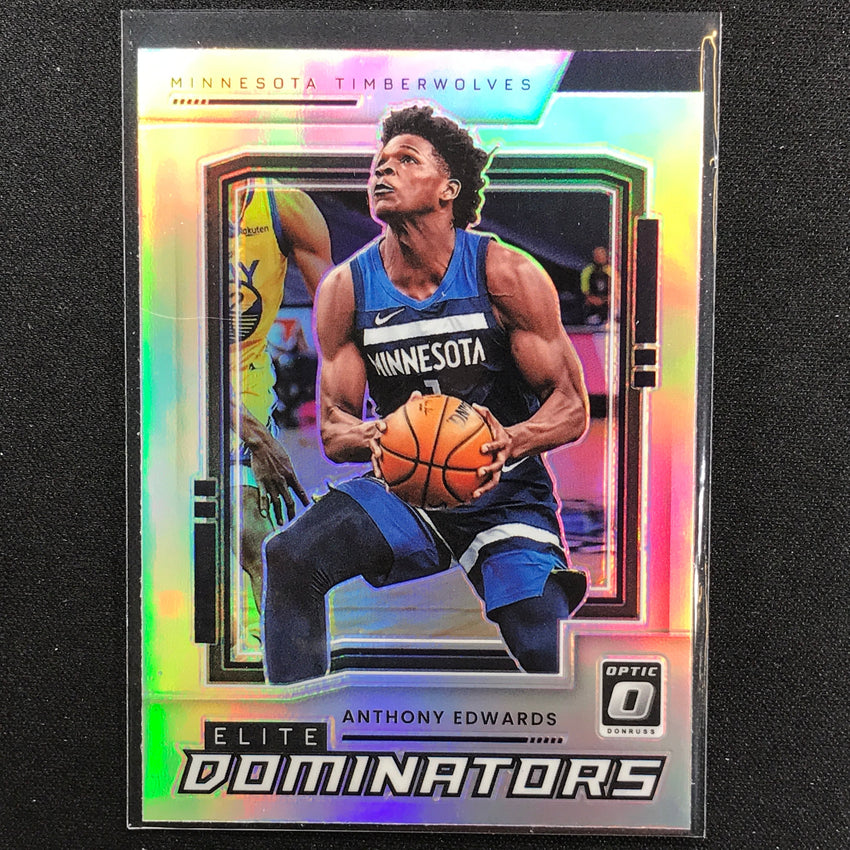 2021-22 Donruss Optic Anthony Edwards Elite Dominators Holo Silver No 20