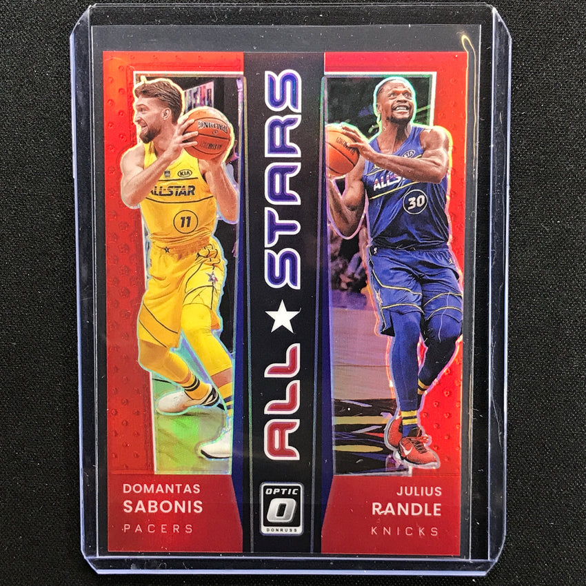 2021-22 Donruss Optic Domantas Sabonis Julius Randle All-stars Gold Red 57/99