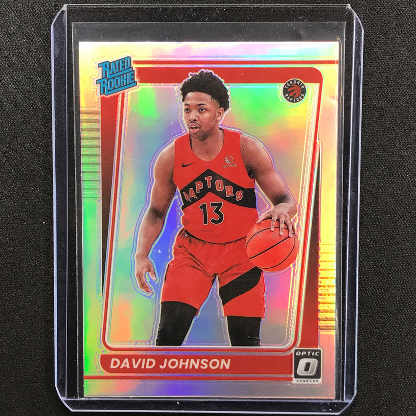 2021-22 Donruss Optic DAVID JOHNSON Rated Rookie Holo Silver #193