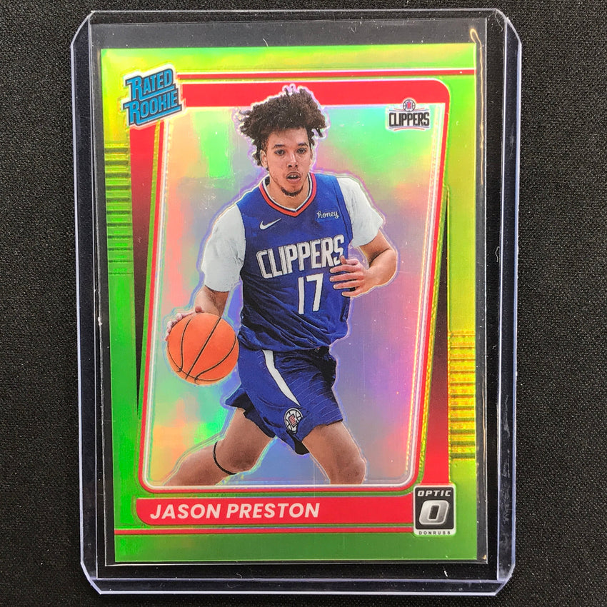 2021-22 Donruss Optic Jason Preston Rated Rookie Lime Green 97/149