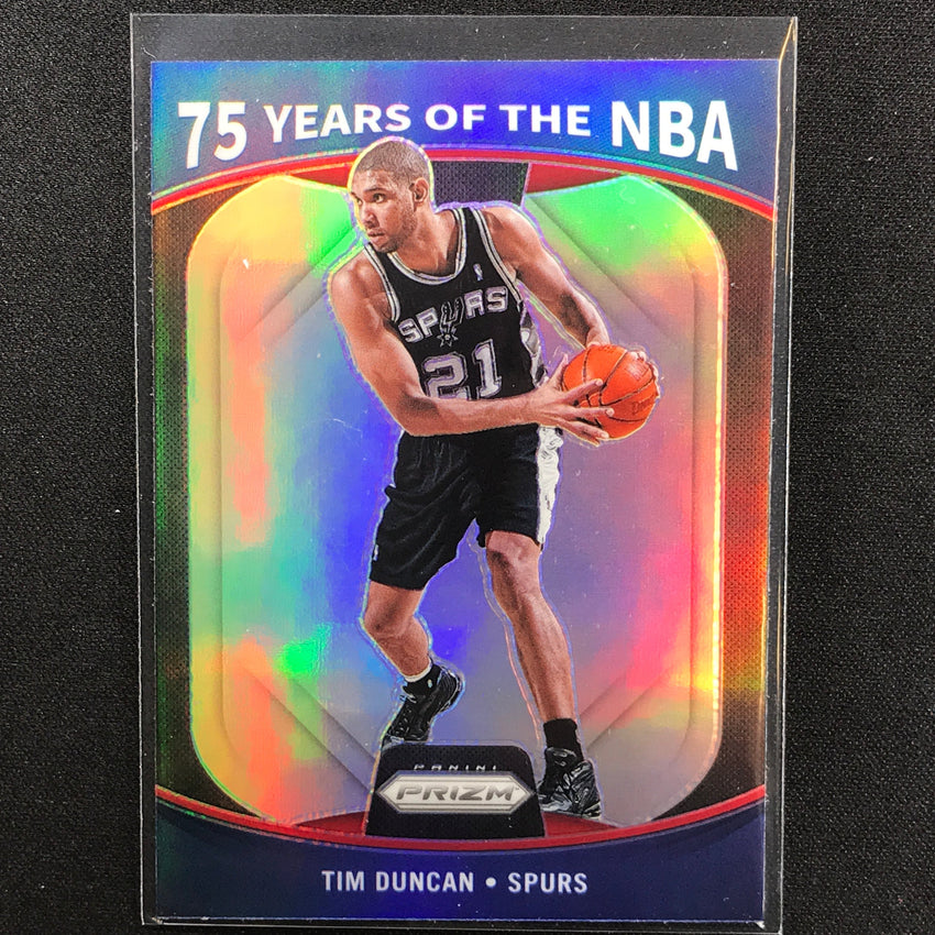 2021-22 Donruss Optic TIM DUNCAN 75 Years of the NBA Prizm #12