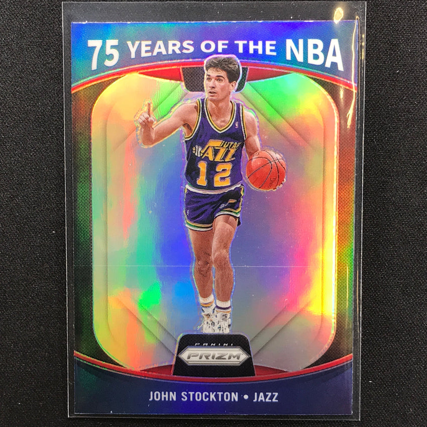 2021-22 Donruss Optic JOHN STOCKTON 75 Years of the NBA Prizm #13