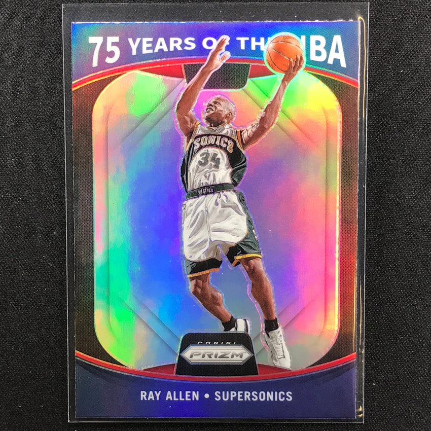 2021-22 Donruss Optic RAY ALLEN 75 Years of the NBA Prizm #19