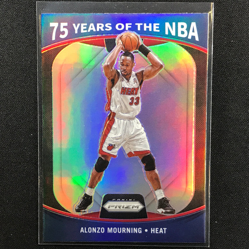 2021-22 Donruss Optic ALONZO MOURNING 75 Years of the NBA Prizm #20
