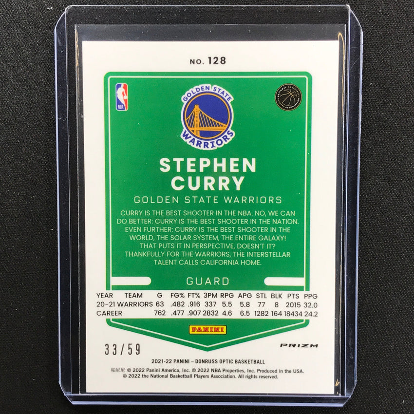 2021-22 Donruss Optic Stephen Curry Blue 33/59