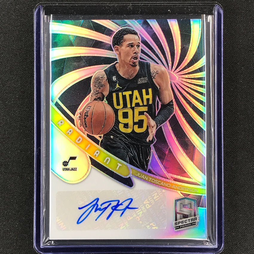 2022-23 Spectra Juan Tosano-anderson Radiant Signatures Auto Nebula 1/1
