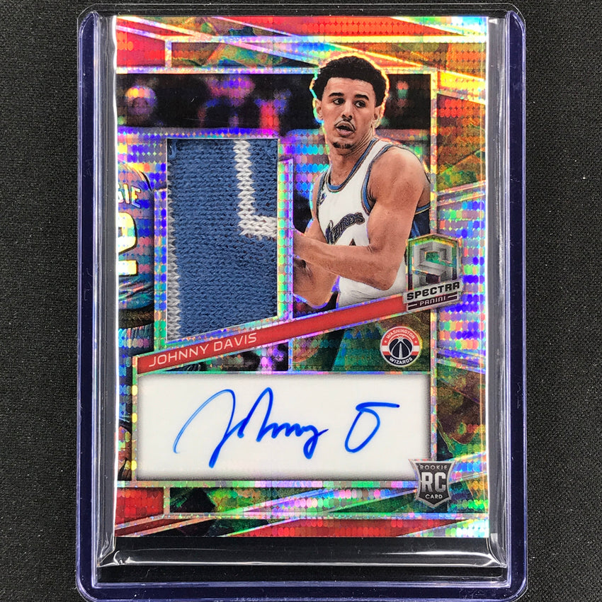 2022-23 Spectra Johnny Davis Rookie Jersey Patch Auto Celestial 48/99