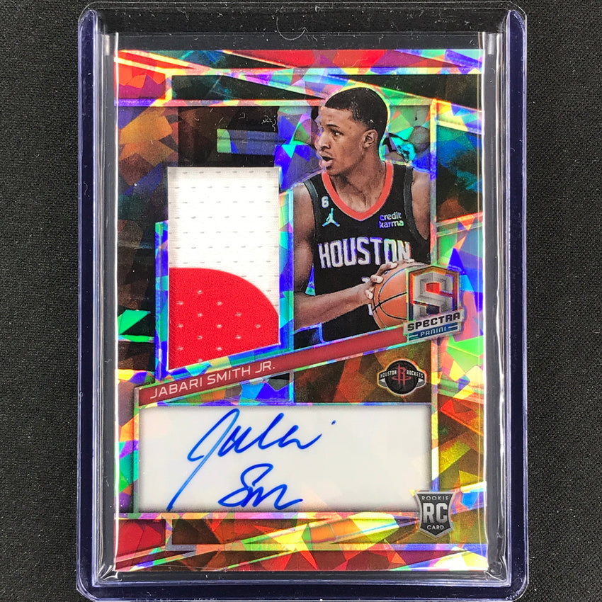 2022-23 Spectra Jabari Smith Jr. Rookie Jersey Patch Auto Astral 27/35