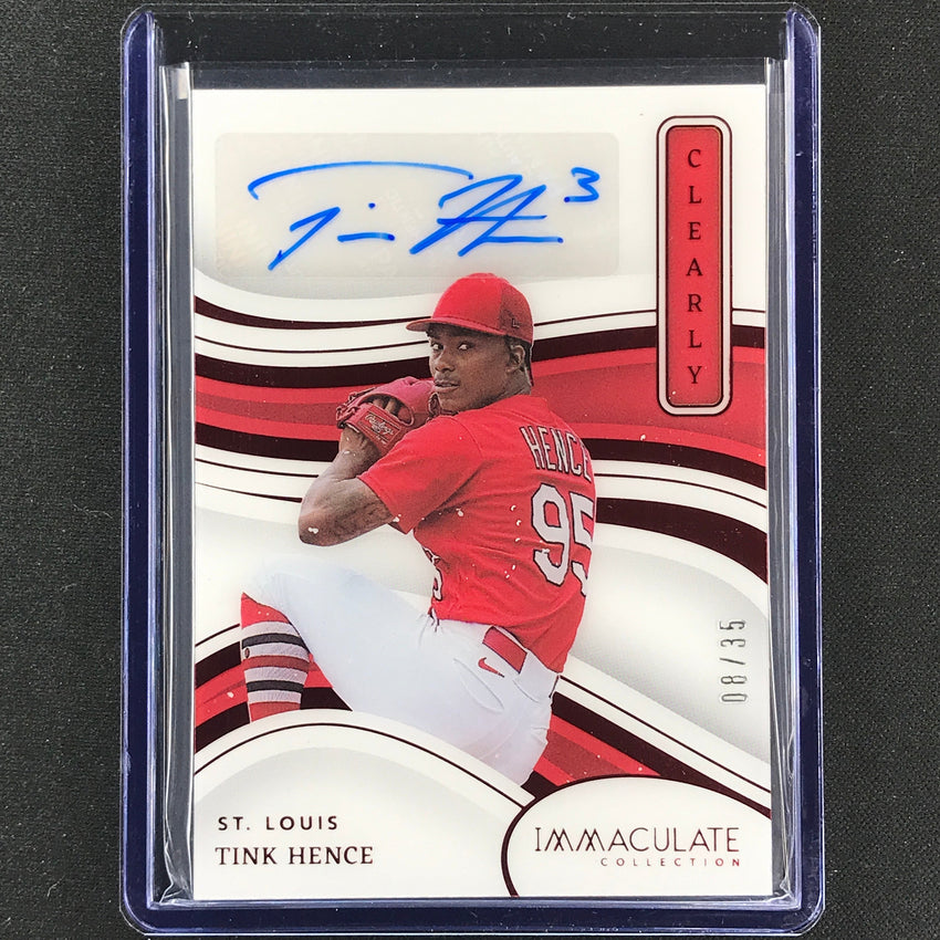 2023 Immaculate Mlb Tink Hence Clearly Immaculate Signatures Auto Red 8/35
