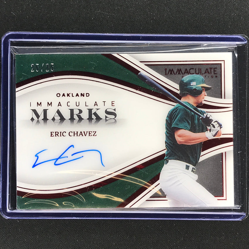 2023 Immaculate Mlb Eric Chavez Immaculate Marks Auto Red 25/25