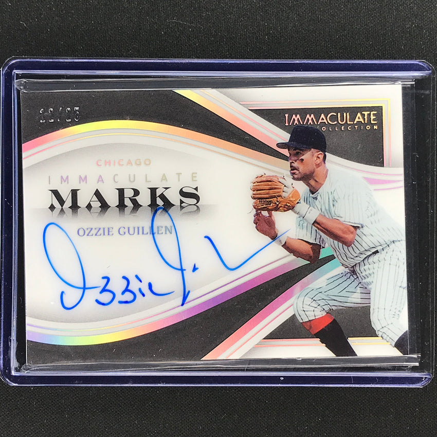 2023 Immaculate Mlb Ozzie Guillen Immaculate Marks Auto Holo Silver 12/25