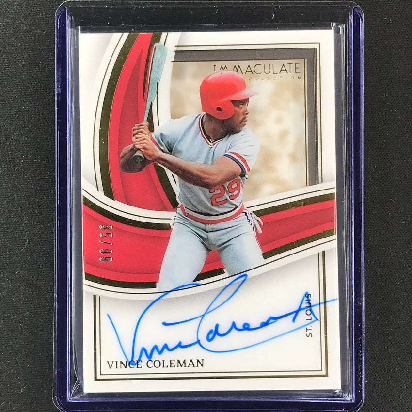 2023 Immaculate Mlb Vince Coleman Shadowbox Signatures Auto 35/99