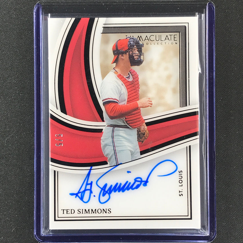 2023 Immaculate Mlb Ted Simmons Shadowbox Signatures Auto Black 5/5