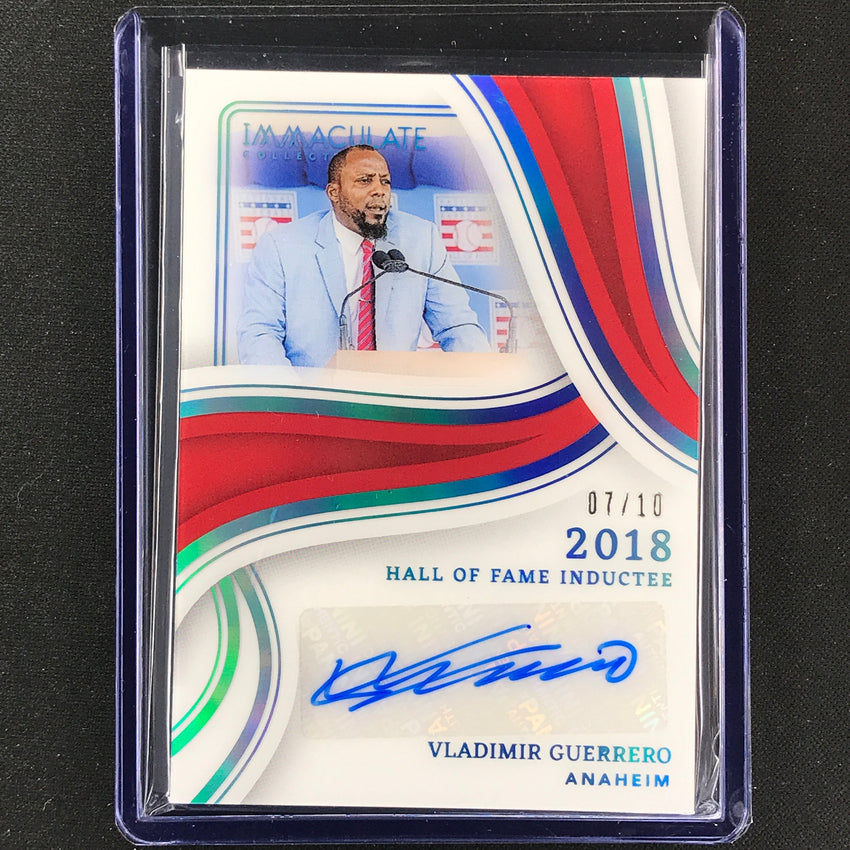 2023 Immaculate Mlb Vladimir Guerrero Hall Of Fame Induction Signature Auto 7/10