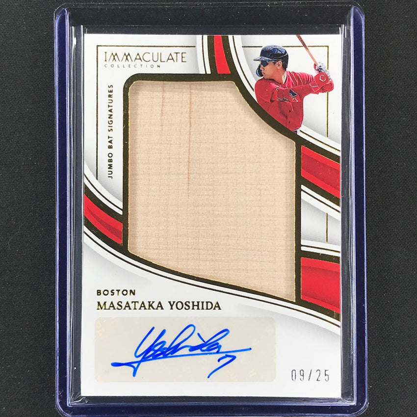 2023 Immaculate Mlb Masataka Yoshida Jumbo Bat Signatures Relic Auto 9/25