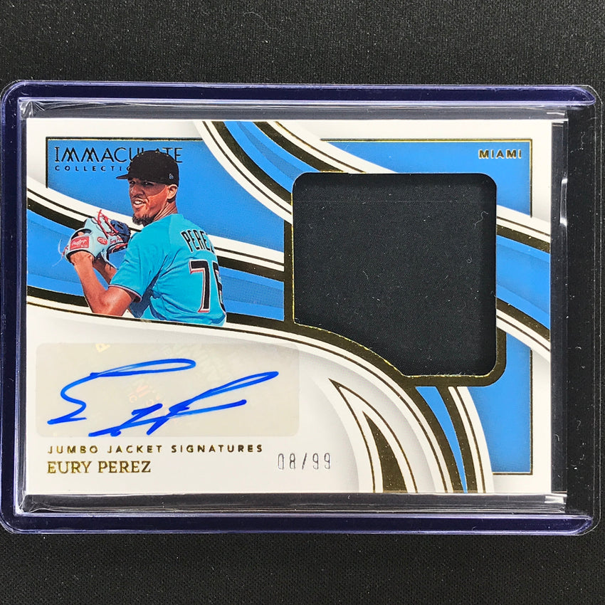 2023 Immaculate Mlb Eury Perez Jumbo Jacket Signatures Relic Auto 8/99