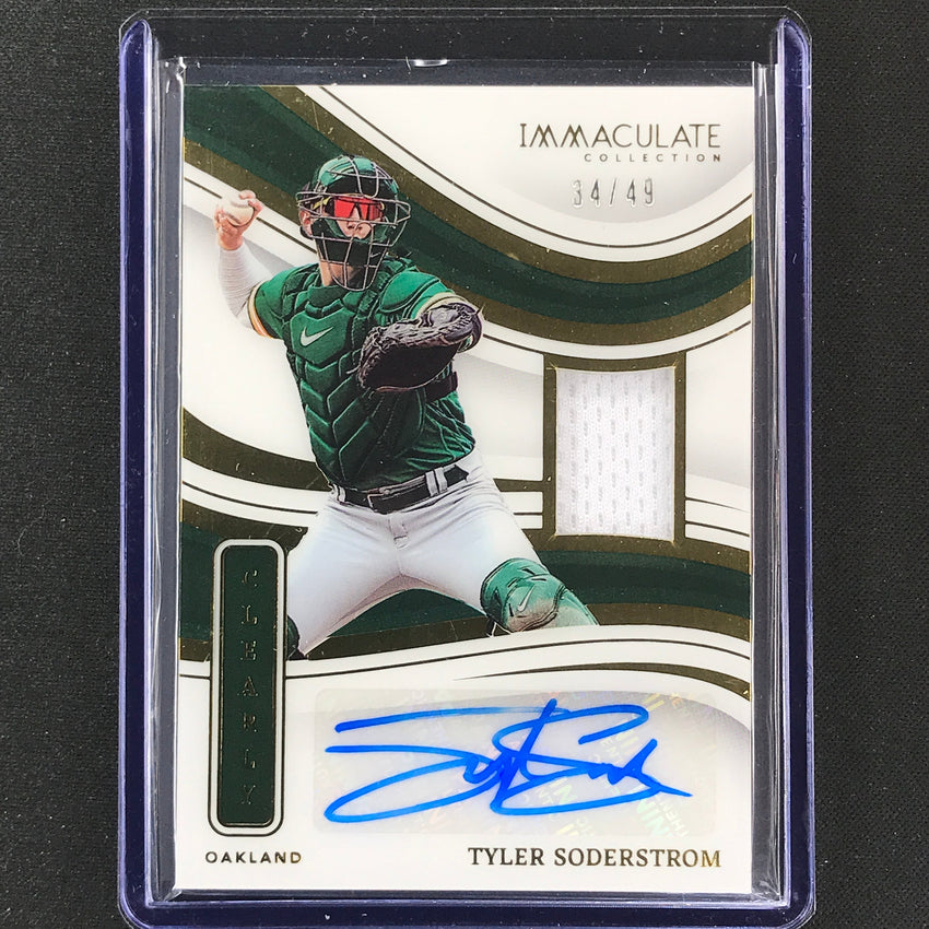 2023 Immaculate Mlb Tyler Soderstrom Clearly Material Signature Relic Auto 34/49