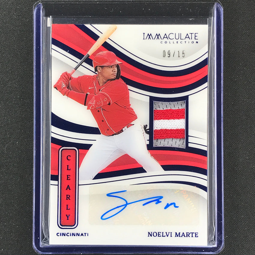 2023 Immaculate Mlb Noelvi Marte Clearly Material Signature Relic Auto Blue 9/15