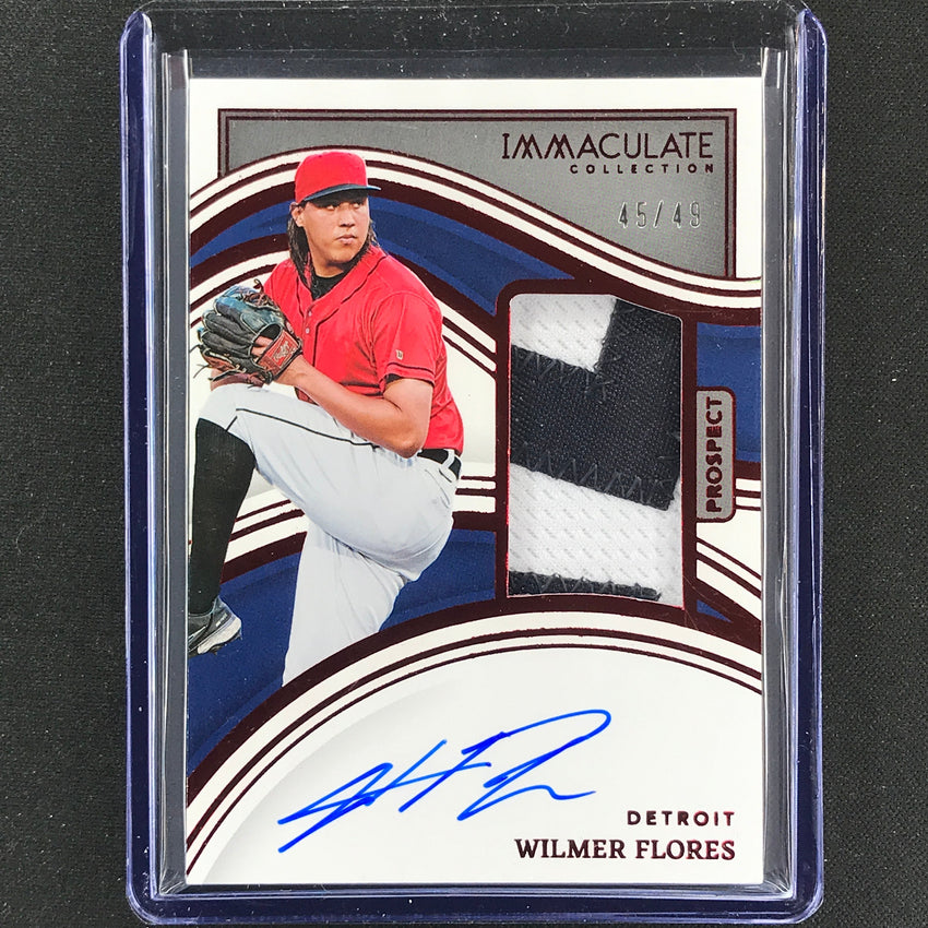 2023 Immaculate Mlb Wilmer Flores Prospect Patch Auto Red 45/49